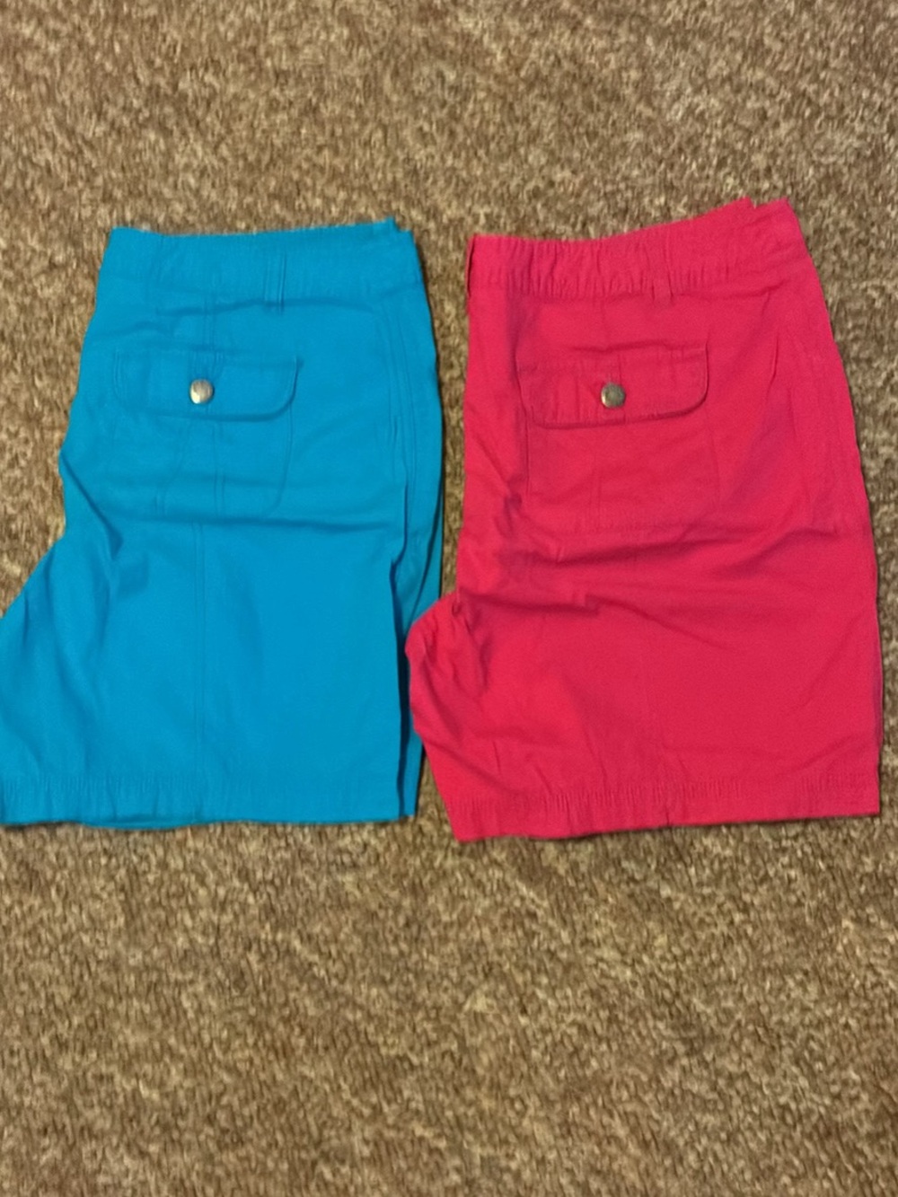 Kim Rogers Casual Shorts Two Pair- Blue and Pink